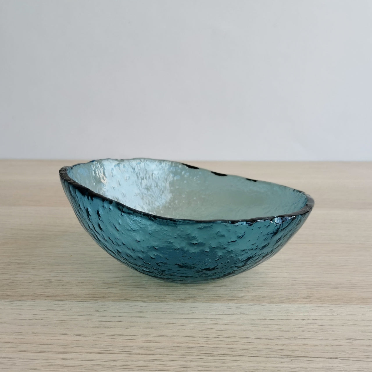 Merry Minimalist Sky Blue Glass Bowl. Sky Blue Glass Soup Bowl - 6 7/8" (17,5cm.)