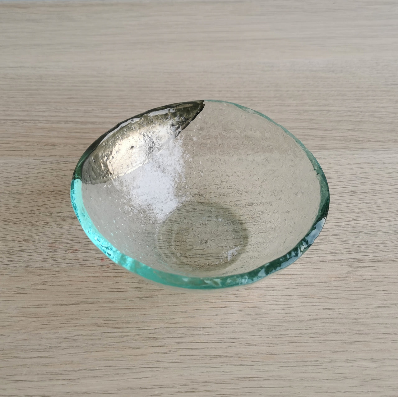 Merry Minimalist Transparent&Platinum Glass Bowl. Transparent&Platinum Glass Rice Bowl - 4 15/16" (12,5cm.)