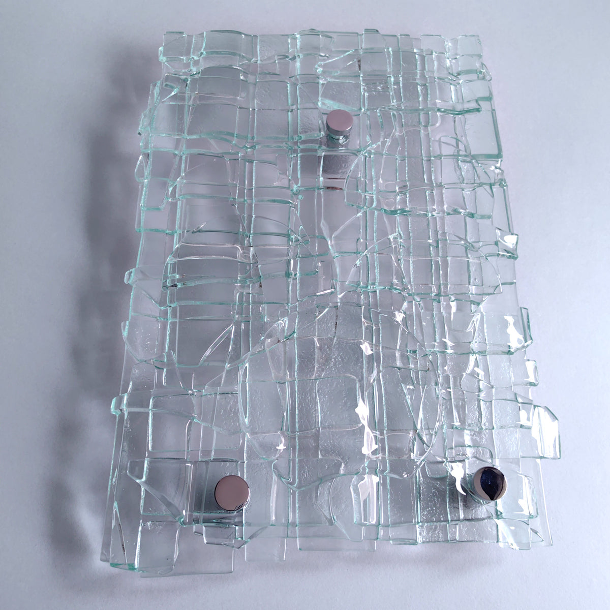 Fused Clear Glass Wall Art Panel. Detailed Glass Wall Panel. Modern Glass Wall Art. Original Glass Art. Artistic Glass Art. Box 4