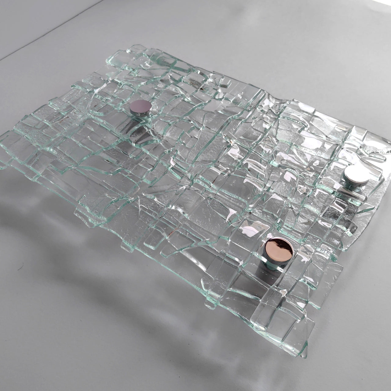 Fused Clear Glass Wall Art Panel. Detailed Glass Wall Panel. Modern Glass Wall Art. Original Glass Art. Artistic Glass Art. Box 5