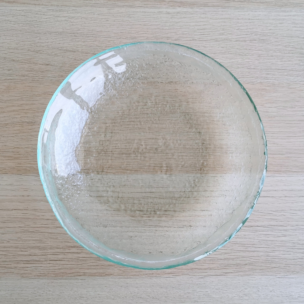 Merry Minimalist Clear Glass Pasta Bowl. Transparent Glass Pasta Bowl - 9 1/4" (23,5cm.)