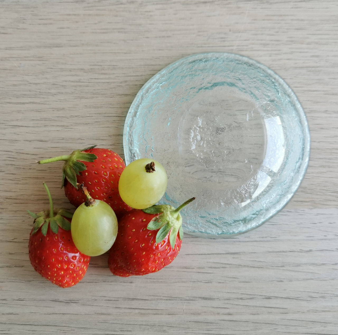 Merry Minimalist Clear Glass Bowl. Small Transparent Glass Soy Sauce Bowl - 3 1/8" (8cm.)