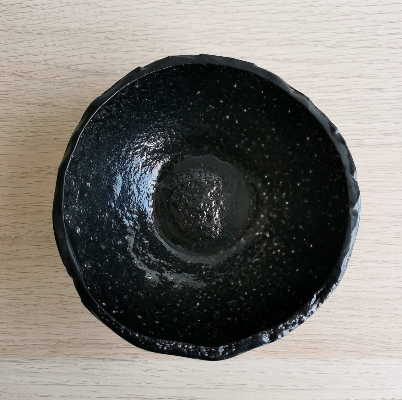 Merry Minimalist Black Glass Bowl. Black Glass Rice Bowl - 4 15/16" (12,5cm.)